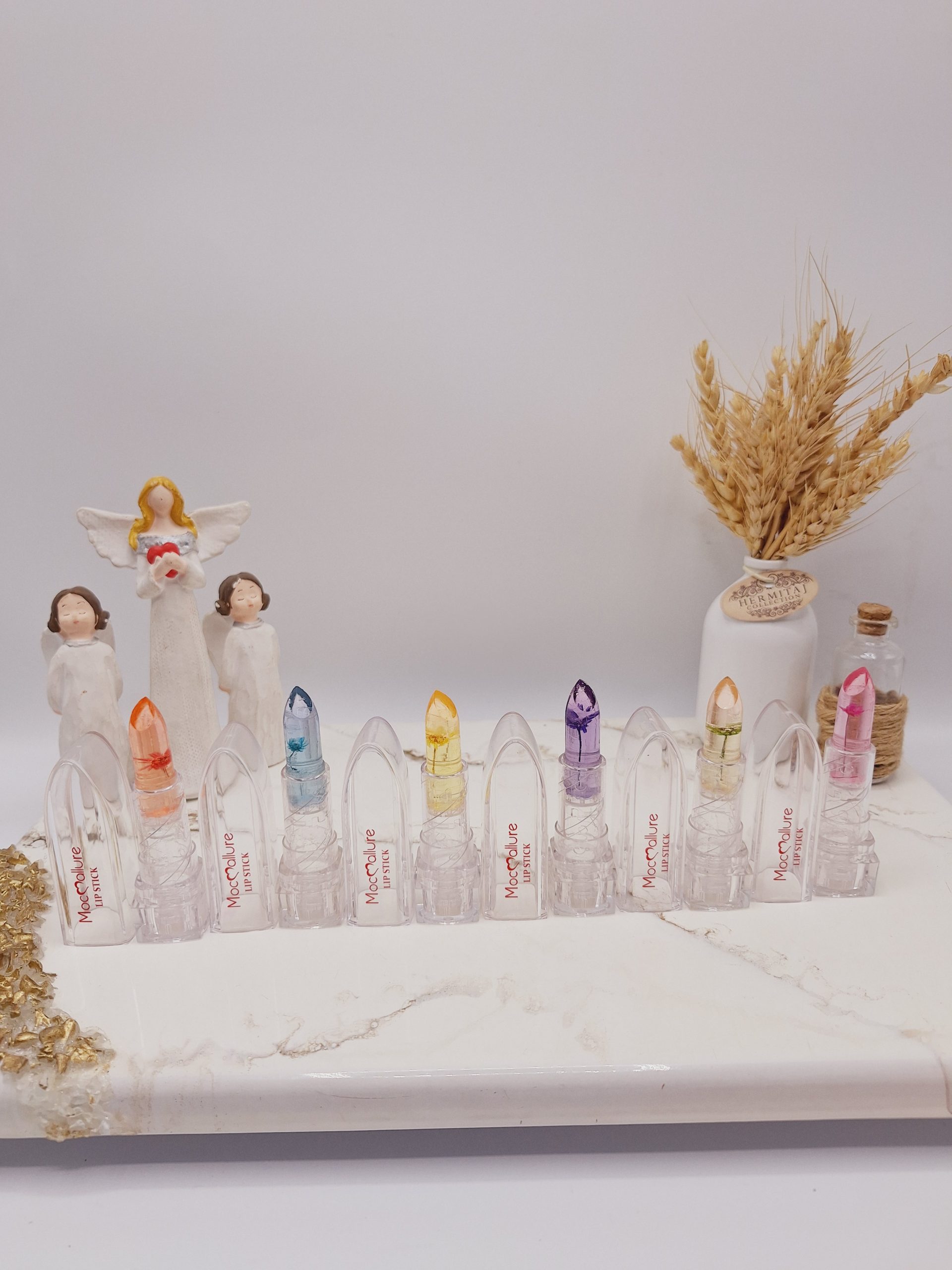 بالم لب حرارتی رنگارنگ پوکه شیشه ای برند موکالره کد 8108 بالم لب حرارتی رنگارنگ پوکه شیشه ای برند موکالره کد 8108