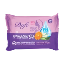 دستمال مرطوب بهداشتی دافی مدل لیدیز – بسته 20 عددی