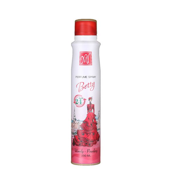 اسپری 24 ساعته زنانه مای مدل بتی حجم 200 میل|My Betty Body Spray For Women 200Ml اسپری 24 ساعته زنانه مای مدل بتی حجم 200 میل|My Betty Body Spray For Women 200Ml