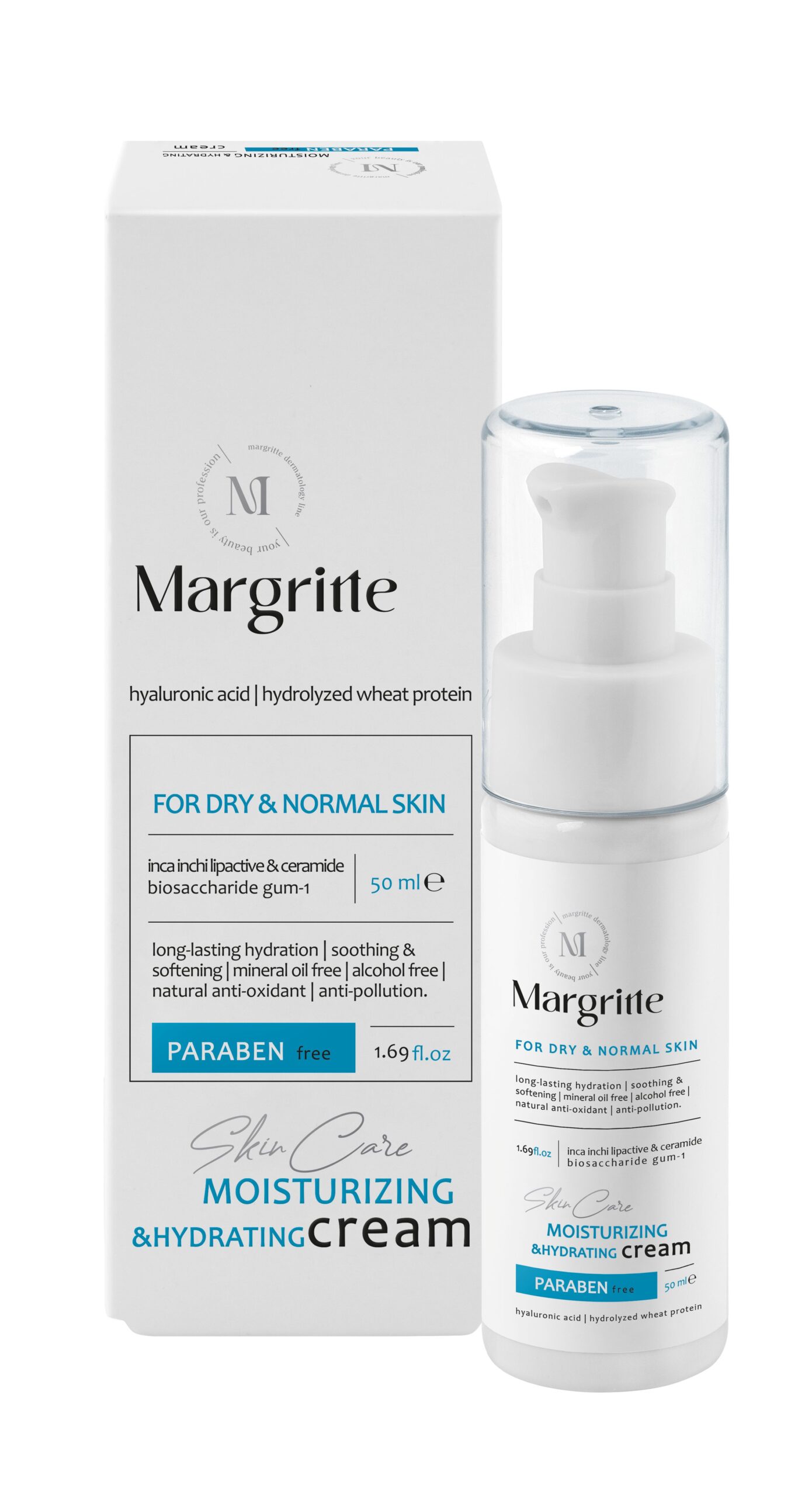 کرم مرطوب کننده آبرسان (پوست معمولی تا خشک) حجم 50 میلی لیتر مارگریت کرم مرطوب کننده آبرسان (پوست معمولی تا خشک) حجم 50 میلی لیتر مارگریت