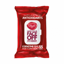 دستمال مرطوب پاک کننده آرایش آنتی اکسیدان درب دار دافی بسته 55 عددی