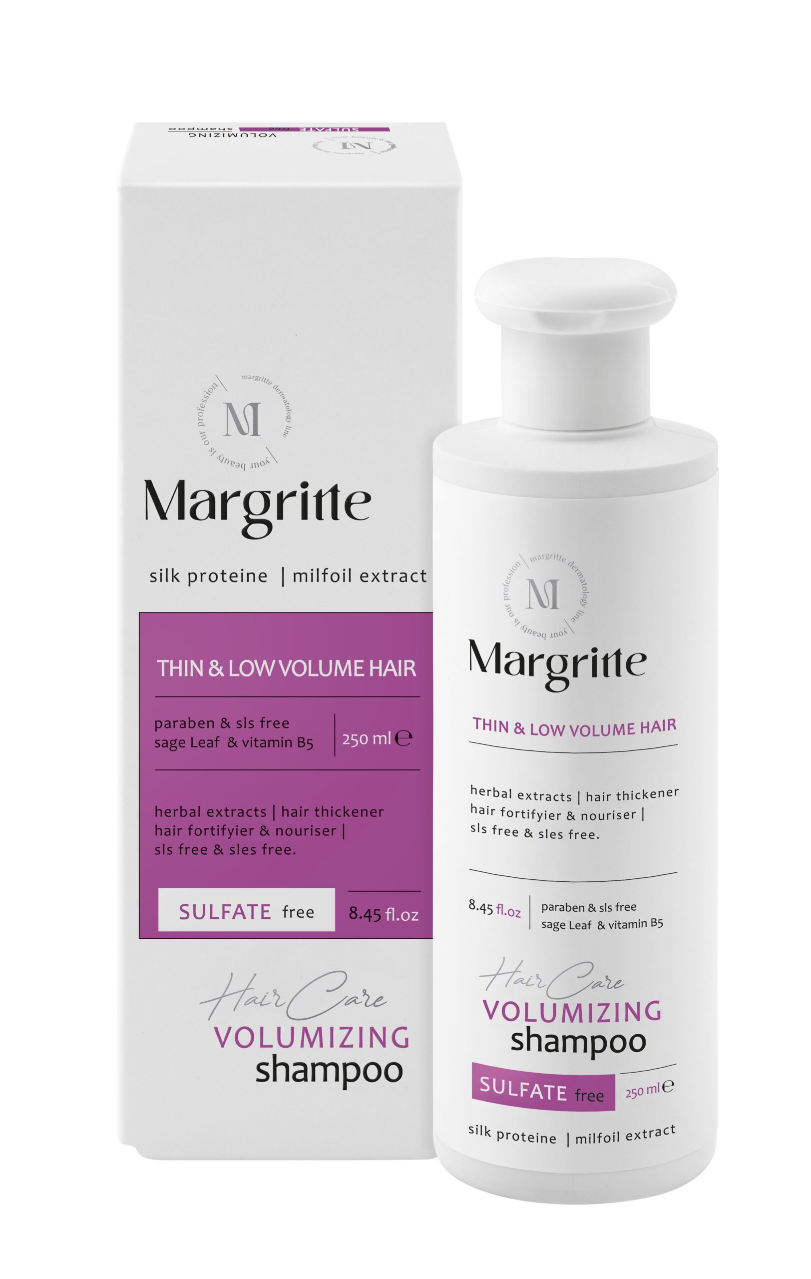 شامپو حجم دهنده (موهای نازک و ظریف) حجم 250 میلی لیتر Sulfat Free مارگریت شامپو حجم دهنده (موهای نازک و ظریف) حجم 250 میلی لیتر Sulfat Free مارگریت
